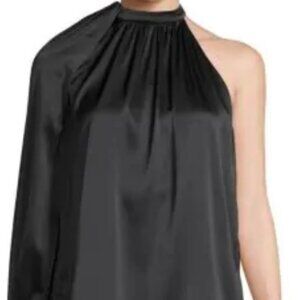 A.L.C. Piper Stretch Silk One-shoulder Blouse
